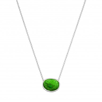 Necklace "Pebble"- Emerald...