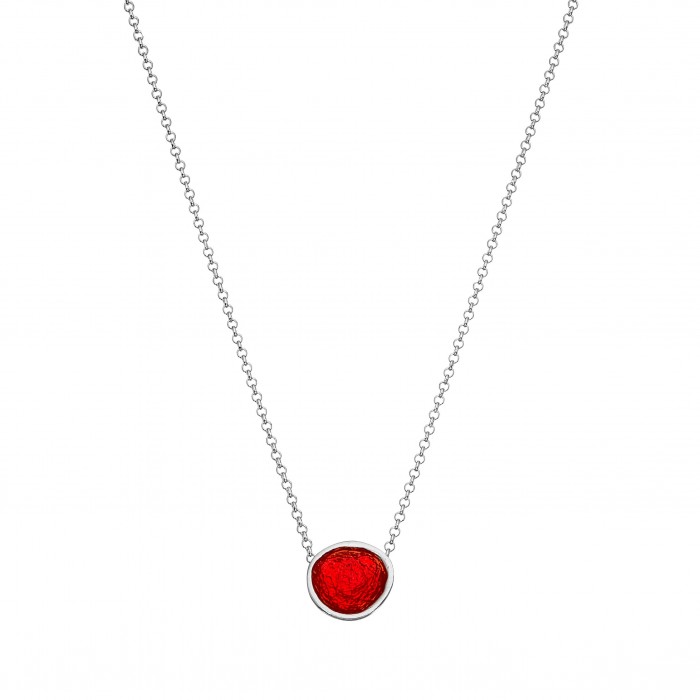 Necklace "Mini Pebble" - Red