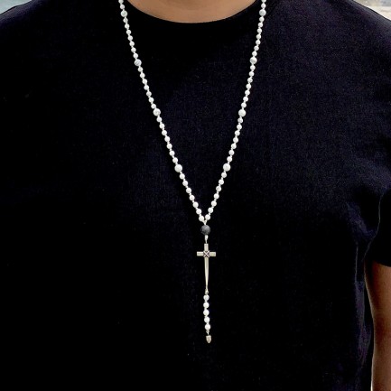 Necklace "The Crusader" - Grey