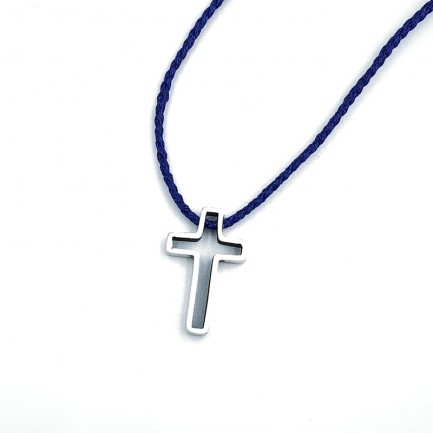 Necklace "Cross Jason" - Blue