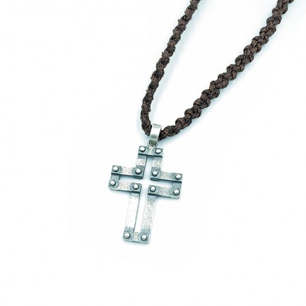 Necklace "Cross 12 Pins" -...