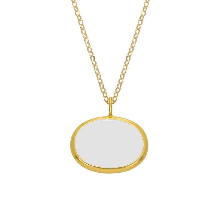 Necklace "Pebble" - White