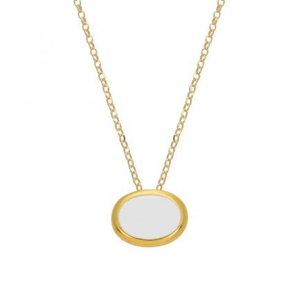 Necklace "Mini Pebble" - White