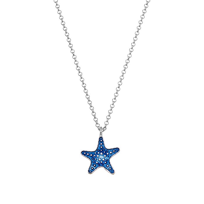 Necklace "Starfish" - Blue
