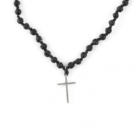 Necklace/Rosary "Cross M" -...