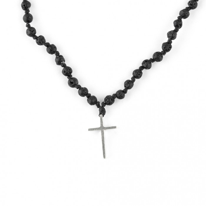 Necklace/Rosary "Cross M" -...