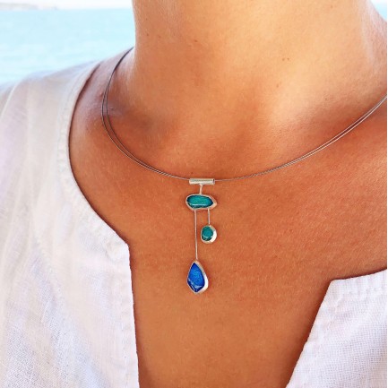 Necklace "Seaglass Shades"...