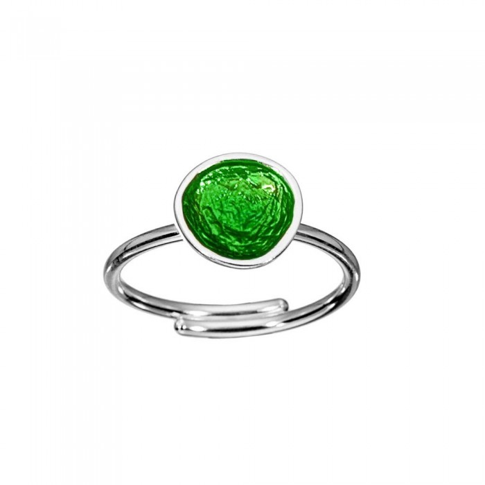 "Pebble" ring - Emerald green